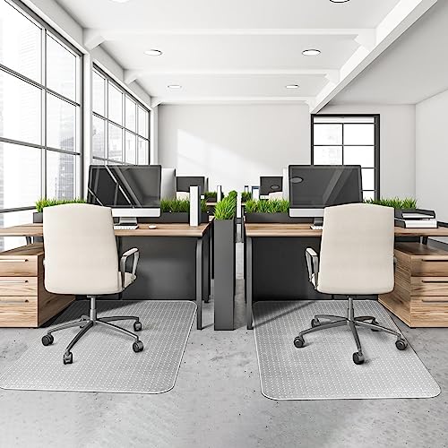 BesWin Office Chair Mat for Carpeted Floors, Transparent Desk Chair Mat for Low Pile Carpets, Plastic Floor Mat for Office Chair on Carpet for Work, Home, Gaming, Easy Glide (36" X 48" Rectangle)