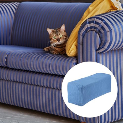 uxcell 2pcs Stretch Armrest Covers for Chairs/Sofas, Couch Arm Covers with Twist Pin, Furniture Protector Slipcovers Denim Blue - color: Denim Blue