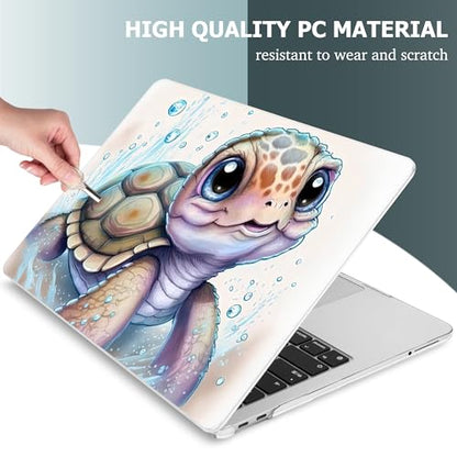 Mektron Case for 2026 MacBook Neo 13-inch A18 Pro chip A3404 Laptop Cover with 13-inch (Diagonal) Liquid Retina Display+ Keyboard Cover+ Screen Protector, Cute Turtle - color: Cute Turtle