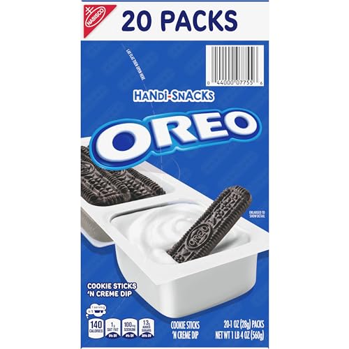 Handi-Snacks OREO Cookie Sticks 'N Creme Dip SnackPacks, 20 SnackPacks (Pack of 4) - size: 20 Count (Pack of 4)