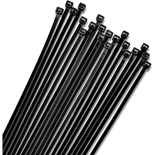 Bolt Dropper 12" Black Zip Cable Ties (100 Set), 120lbs Tensile Strength - Heavy Duty, Self-Locking Durable Plastic Cable Wire Ties for Indoor and Outdoor by Bolt Dropper (Black) (Pack of 5) - color: Black, size: 12" 120lb (Pack of 5)