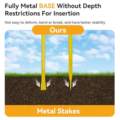 Super Stable Outdoor Flying Disc Game Set, Portable Fun Bottle Drop Yard Game for Family & Adult with Adjustable Heavy Duty Steel Pole, Durable Bag - Easy Set Up