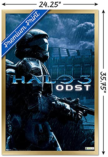 Trends International Halo: ODST - Key Art Wall Poster, 22.375" x 34", Gold Framed Version - color: Gold Framed Version, size: 34"L x 22.4"W