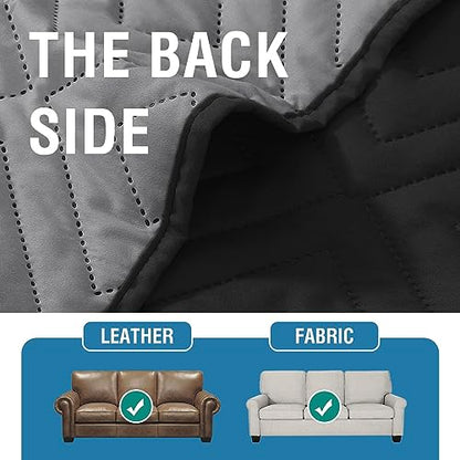 H.VERSAILTEX Armrest Covers for Sofa Water Resistant Couch Arm Covers Remote Control Holder Sofa Armrest Organizer for Magazine, Tablet, Phone, iPad(Set of 2, Black/Grey) - color: Double Diamond-black/Grey