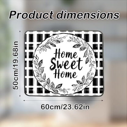 Nuxovilar Home Sweet Home Dryer Cover for the Top, Non-slip Washer & Dryer Protector, 23.62"x19.68" Dust-proof Washing Machine Mat, Diatom Mud Polyester Top Pad for Laundry Room - color: Yhd00539