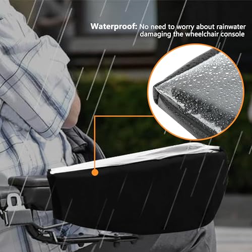 Power Wheelchair Joystick Protector Cover, Elderly Disabled Wheelchair Armrest Cover, Waterproof & Durable Oxford Cloth, Universal Electric Control Panel with Adjustable Strap
