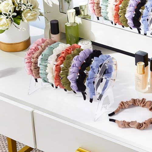 Suneerplay Headband Holder Clear, Acrylic Head-band Organizer, Headband Holder Organizer, Head-band Display Stand, Hairband Storage Stand, Hairband Stand for Women and Girls