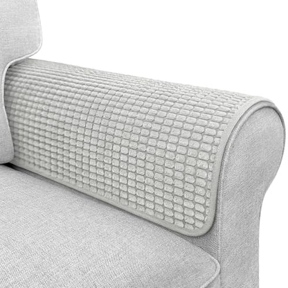 Couch Arm Covers, Sofa Arm Covers, Waterproof Armrest Cover for Sofa, Armchair, Loveseat, Headrest Cover, Non-Slip Recliner Arm Cover, Arm Chair Covers Set of 2 (Light Gray, 19"×19") - color: Light Gray, size: 19" x 19" - 2 pcs