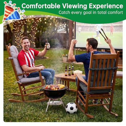 Adirondack Chair Cushion Waterproof Rocking Chair Cushion, Tufted High Back Patio Chair Cushions with Anti-Slip Ties for Rocking Chairs,Adirondack Chair,Patio Furniture (Black) - color: Black