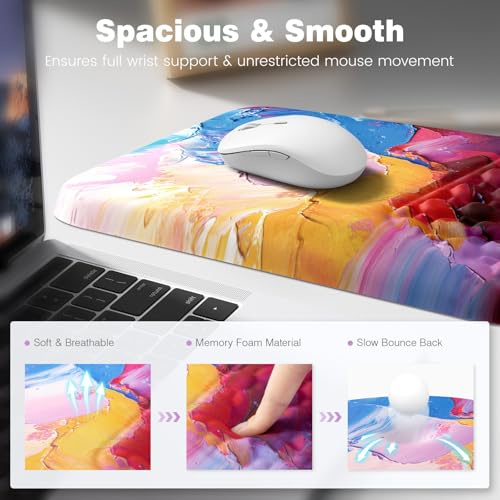 Ospelelf Ergonomic Wrist Rest for Computer Keyboard Pad, Large Arm Rest Wrist Support for Mouse, Relieve Wrist Pain, Multicolored - color: Multicolored