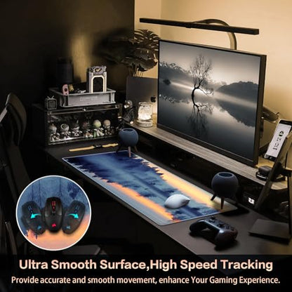 Canjoy Gaming Mouse Pad, Large Extended Mouse Pad Big Computer Mousepad for Home Office Gaming Work 31.5x15.7inch - color: Sunset