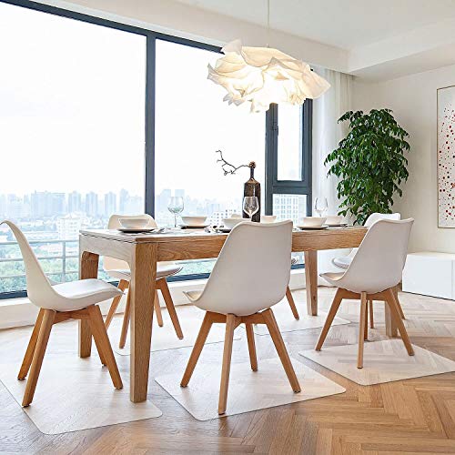 Azadx Office Chair Mat for Hard Floors 48 X 48, Clear PVC Hardwood Floor Mat, Durable Plastic Floor Protector for Home and Office use (48" X 48" Rectangle) - size: 48" X 48" Rectangle