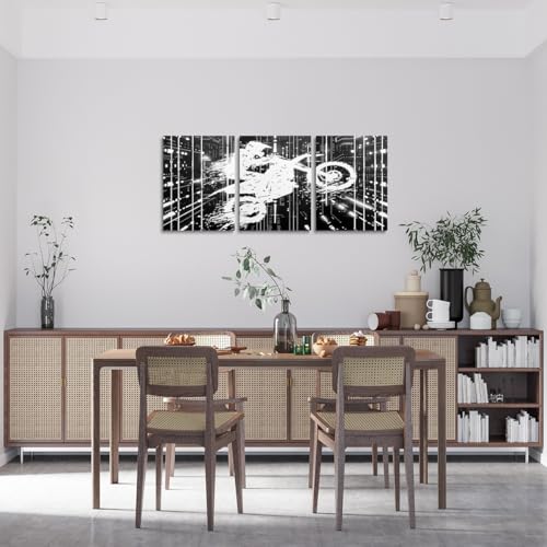 Feelyou Boys Girls Dirt Bike Picture Wall Decor Racing Motocross Canvas Wall Art for Living Room Bedroom Kids Motorcycle Wall Painting Posters Motorbike Teens Bathroom Wall Art 12"x16"x 3Pcs - color: Multi A15