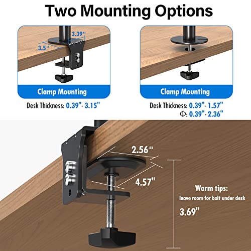 MOUNTUP Quad Monitor Stand, 4 Monitors Desk Mount for 17 to 32 inch Computer Screens, Fully Adjustable Stacked Mount with Tilt Swivel, 4 Heavy Duty Monitor Mount, Holds up to 17.6lbs per Arm - size: Quad