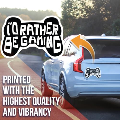 Gamer Sticker - I'd Rather Be Gaming Sticker - Video Game Decal - Gaming Laptop Sticker - Gamer Gift - Gamer Vinyl Decal - Gaming Car Sticker - 5" Vinyl Sticker - Durable Design f AAS1494
