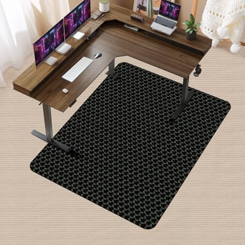 Vicwe Office Chair Mat for Carpet, 48" x 40"Anti-Slip Waterproof Floor Protector Desk Chair Mat for Rolling Chairs, Heavy Duty Chair Mat with Studs,Easy Glide Floor Mat for Home,Gaming - color: Black, size: 48" x 40" (for low-pile carpet)