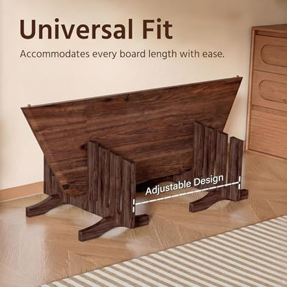 LAUSAINT HOME Board Game Table Storage Rack Set, Solid Wood Adjustable Holder Fit for Removable DND Table, Gaming and Dining Table, Poker Table, Chess Table Panels, Walnut