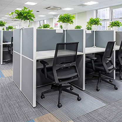 Azadx Clear Office Chair Mat for Low, Standard and No Pile Carpeted Floors, Plastic Computer Desk Chair Mat on Carpet for Easy Rolling, Durable Carpet Protector Mat (36 x 48'' Rectangle) - size: 36" x 48'' For Carpet