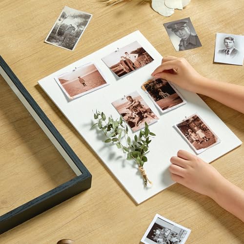12x16 Shadow Box Picture Frame Display Case with Soft Linen Back-Thickened Panel,Large Black Deep Shadow Box Frame 12x16 for Jersey Graduation Items Flower Craft Memorial Gifts - color: Black + Thickened Panel + Foam Packaging, size: 12x16