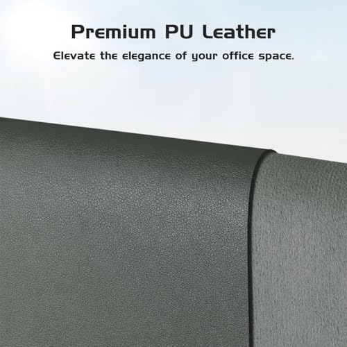 Aothia Leather Desk Pad Protector, Office Desk Mat, Large Mouse Pad, Laptop Desk Pad, Non-Slip PU Leather Desk Blotter, Waterproof Desk Writing Pad for Office and Home (Jungle Green, 47" x 17") - color: Jungle Green, size: 47" x 17"