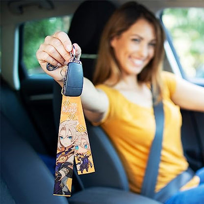 Impact Videogame Colorful Lanyard Keychains Stickers - color: Albedo Geo