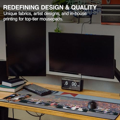 MPCO. Original Large Gaming Desk Mat – 36" x 17" Aeroglyde Racing Series Hungarian GP, 91 Full Desk Mouse Pad for Smooth Precision – Non-Slip, Washable Extra-Large PC Mouse Pad for Gaming Sessions - color: AeroGlyde Hungarian GP, 91