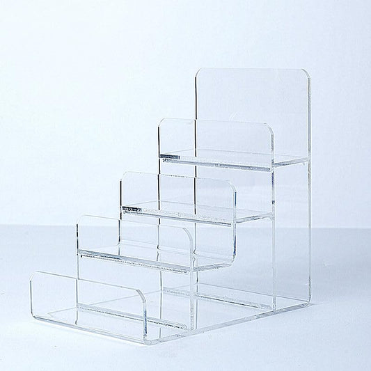 Acrylic Wallet Display Stand Purse Handbag Organizer, Clear Jewelry Riser Display Stand Purse Display Rack, Acrylic Display Shelf for Cosmetic Perfume Jewelry Sunglasses Handbag (4 Tier) - size: 1PCS-4 Tier