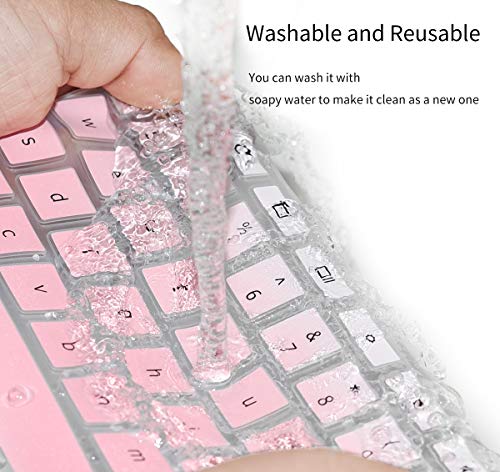 Keyboard Cover Skin for Lenovo Chromebook Flex 3 11"/IdeaPad 3 Chromebook 11.6 / Spin X360 Chromebook/Chromebook Flex 5 5i 13 / Chromebook C330 C340 100e 300e 500e 11.6, Ombre Pink - color: Ombre Pink