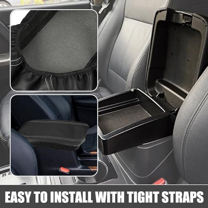 Car Center Console Seat Armrest Cover Interior Protective Lid Storage Covers Trim for Toyota Venza 2021-2023 Black Gray