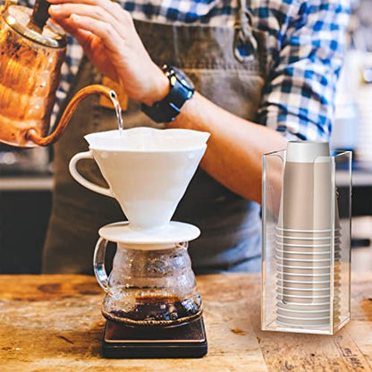 Richboom Acrylic Coffee Cup and Lid Storage Organizer Holder, 1 Compartment, Clear - color: Clear-1 Compartment
