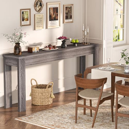 Armocity Console Table, 47" Farmhouse Wood Entryway Table, Sofa Tables Narrow Long Behind Couch, Entry Table for Entrance, Hallway, Living Room, Gray Walnut - color: Gray Walnut, size: 47"
