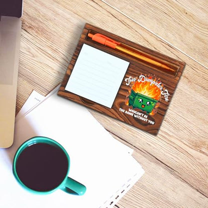 Thank You Gift for Coworker Desk, Funny Sticky Note Holder Office Organizer, Appreciation Memo Pad Holder for Work Team Boss STYW4 - style: Thank You Gift