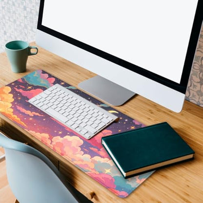 Dreamy Clouds Gaming Mouse Pad Magical Star Night Mousepad XL Large Gaming Mouse Pad Laptop Keyboard Mat Desk Pad Office Computer Keyboard Laptop 31.5"x11.8" - color: Dreamy Clouds, size: 31.5L x 11.8W inches