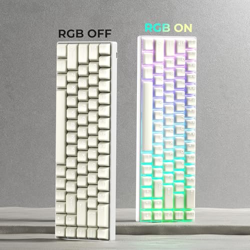 GMKWTL XVX White Jade Keycaps, Double Shot PBT Keycap Set with Cherry Profile, 121-Keys Translucent Keyboard Keycaps Compatibility with ANSI Layout MX Switches Mechanical Keyboard - color: White