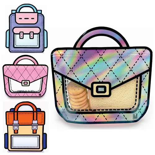 20 Pack Gift Bags for Kids Birthday Party Supplies - Bulk Goodie Bag for Candy, Snacks, or Favors with Resealable Ziplock Seal (Holographic/Small) - color: Holographic/Small