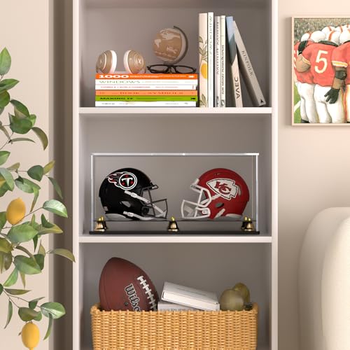 Double Mini Helmet Display Case - size: 17.4 x 7.1 x 7.9 inch