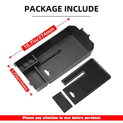 Center Console Organizer Tray Armrest Secondary Storage Box Compatible with Mercedes Benz C Class W205 2015-2021(Sedan & Coupe Only), GLC W253 2016-2022