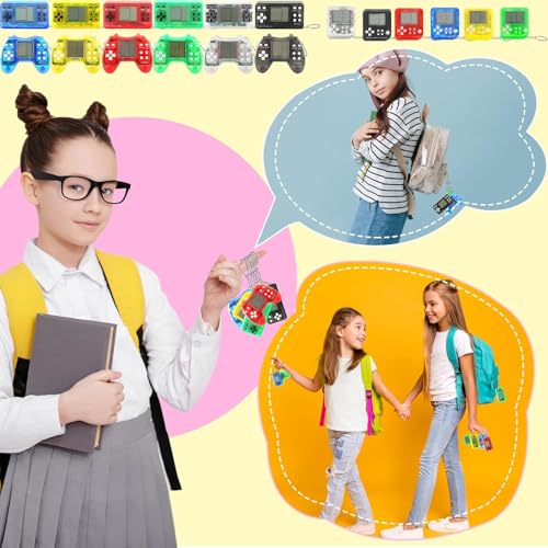 Video Game Party Favors, Mini Game Keychain Arcade party favors Birthday Supplies, Party Supplies for Boys and Girls 18PCS - style: 18PCS