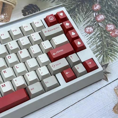 Sumgsn 163 Double Shot Keycaps Cherry Profile Retro 9009 Keycaps Set Fit for 61/64/87/104/108 Cherry Mx Switches ANSI/ISO Mechanical Keyboard - color: Retro Keycaps