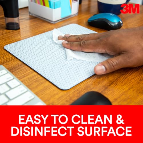 3M Precise Mouse Pad Enhances the Precision of Optical Mice at Fast Speeds, Easy to Clean, Stays in Place, 9 in x 8 in (MP114-BSD1) - size: 8L x 9W inches