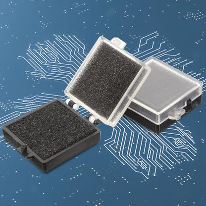 5Pcs Anti-Static Chip Case Electronic Component Organizer Multi-Functional Storage Box with Transparent Top and Anti-Static Sponge for Electronic Parts and Samples Waterproof Safety Airtight