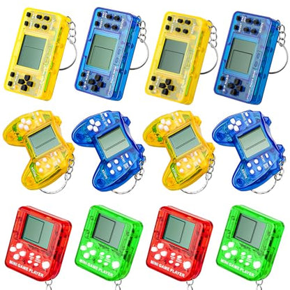 Mini Video Game Keychain Party Favors - 6Pcs Retro and Cute Games Keychain for Kids Themed Party Celebrations