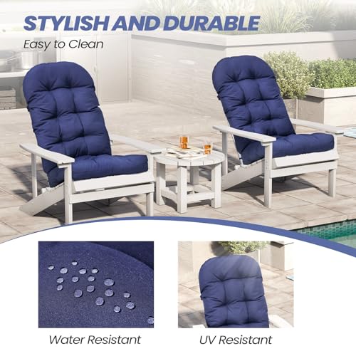 Crestlive Products Adirondack Chair Cushion, 50 x 20 x 4 inch, Thickening, Water Resistant, Fade Resistant Cushions for Adirondack Chair, Navy - color: Navy Blue, size: 1