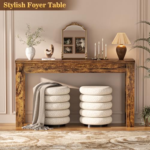 Armocity Console Table, 47" Farmhouse Wood Entryway Table, Sofa Tables Narrow Long Behind Couch, Entry Table for Entrance, Hallway, Living Room, Rustic Brown - color: Rustic Brown, size: 47"
