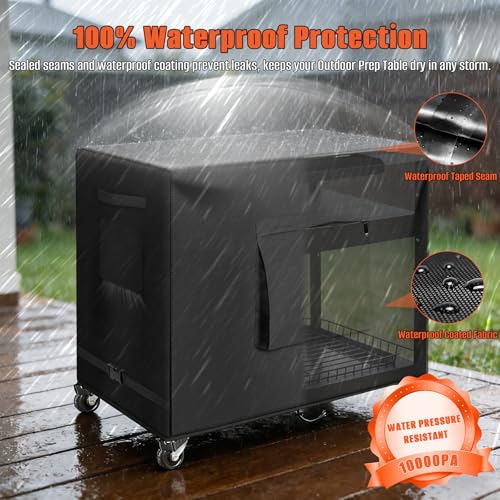 Kovshuiwe Outdoor Dining Table Cover, 60 Inch Rectangle Patio Dining Table Covers,Waterproof Outside Table Cover Furniture Covers - 60" L x 30" W x 35" H - color: Black, size: 60"L x 30"W x 35"H