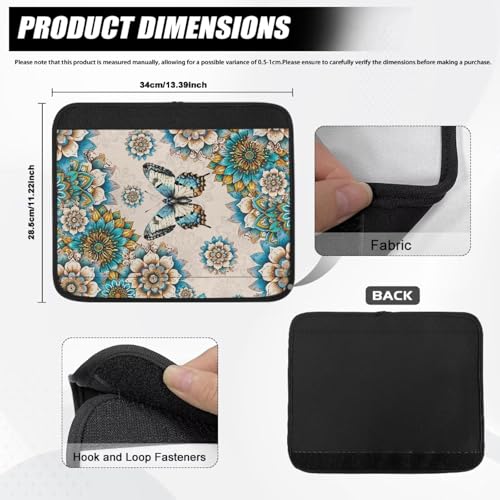 Wheelchair Armrest Pads Boho Butterfly Wheel Chair Accessories Adults 2 Pack Wheelchair Arm Pads for Office Transport Chair Pressure Relief - color: Boho Butterfly