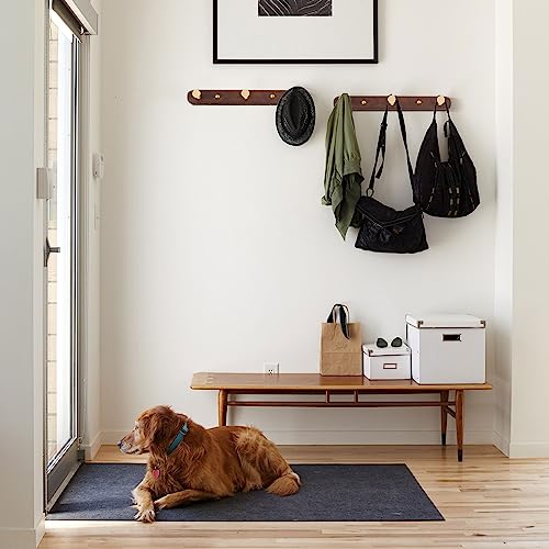 Wall Mounted Coat Rack, Entryway Hanging Coat Rack, Metal Wood Coat Rail with 3 Rustic Hooks Rail for Coat, Scarf, Bag, Towel, Key, Cap, Hat,Walnut Gold Matt - size: 3 Hooks - Round Shape