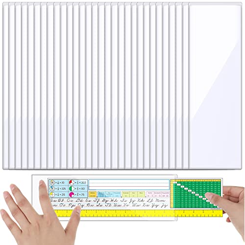 Chinco 30 Pcs Self Adhesive Pockets, Bin Labels for Storage Bins, Clear Pocket Label Sleeves, Plastic Index Card Holder with Top Open for Organizing Bins Box Drawer(3.55 x 10.8 Inches) - size: 3.55 x 10.8 Inches