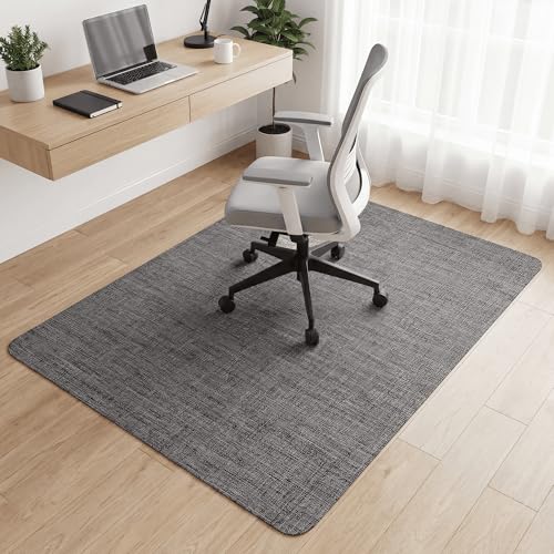 Carvapet Office Chair Mat for Hardwood Floor, 36x48 Inch Heavy Duty Floor Protector, Non Slip Desk Chair Mat for Rolling Computer Gaming Chairs, Easy to Clean Dark Grey - color: Dark Gray