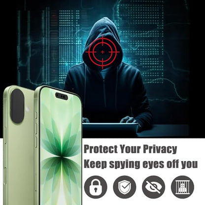Front Camera Cover Compatible for iPhone 17 with Rear Lens Cover,Protect Privacy and Security But Not Affect Facial Recognition (2Pack) -2025 Updated Version - size: 17